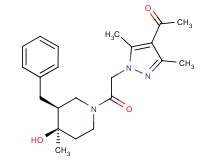 1-(1-{2-[(3S*,4R*)-3-benzyl-4-hydroxy-4-methylpiperidin-1-yl]-2-oxoethyl}-3,5-dimethyl-1H-pyrazol-4-yl)ethanone