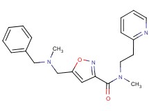 5-{[benzyl(methyl)amino]methyl}-N-methyl-N-(2-pyridin-2-ylethyl)isoxazole-3-carboxamide