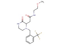 N-(2-methoxyethyl)-2-{3-oxo-1-[2-(trifluoromethyl)benzyl]-2-piperazinyl}acetamide