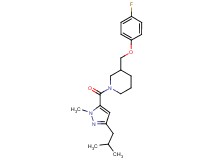 3-[(4-fluorophenoxy)methyl]-1-[(3-isobutyl-1-methyl-1H-pyrazol-5-yl)carbonyl]piperidine