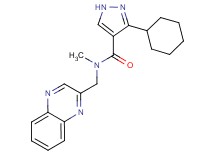 3-cyclohexyl-N-methyl-N-(2-quinoxalinylmethyl)-1H-pyrazole-4-carboxamide