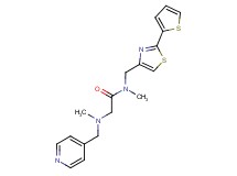 N~1~,N~2~-dimethyl-N~2~-(4-pyridinylmethyl)-N~1~-{[2-(2-thienyl)-1,3-thiazol-4-yl]methyl}glycinamide