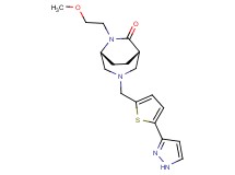 (1S*,5R*)-6-(2-methoxyethyl)-3-{[5-(1H-pyrazol-3-yl)-2-thienyl]methyl}-3,6-diazabicyclo[3.2.2]nonan-7-one