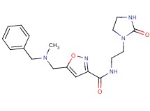 5-{[benzyl(methyl)amino]methyl}-N-[2-(2-oxoimidazolidin-1-yl)ethyl]isoxazole-3-carboxamide