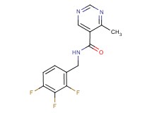4-methyl-N-(2,3,4-trifluorobenzyl)pyrimidine-5-carboxamide