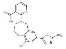 2-[9-hydroxy-7-(5-methyl-2-thienyl)-2,3-dihydro-1,4-benzoxazepin-4(5H)-yl]nicotinic acid
