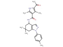 5-acetyl-N-[6,6-dimethyl-1-(4-methylphenyl)-4,5,6,7-tetrahydro-1H-indazol-4-yl]-2,4-dimethyl-1H-pyrrole-3-carboxamide