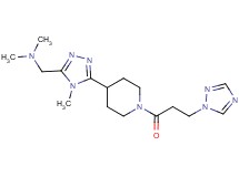 N,N-dimethyl-1-(4-methyl-5-{1-[3-(1H-1,2,4-triazol-1-yl)propanoyl]piperidin-4-yl}-4H-1,2,4-triazol-3-yl)methanamine