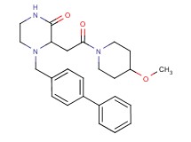 4-(4-biphenylylmethyl)-3-[2-(4-methoxy-1-piperidinyl)-2-oxoethyl]-2-piperazinone
