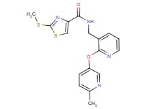 N-({2-[(6-methyl-3-pyridinyl)oxy]-3-pyridinyl}methyl)-2-(methylthio)-1,3-thiazole-4-carboxamide
