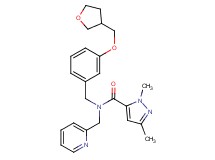 1,3-dimethyl-N-(2-pyridinylmethyl)-N-[3-(tetrahydro-3-furanylmethoxy)benzyl]-1H-pyrazole-5-carboxamide