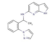 N-{1-[2-(1H-pyrazol-1-yl)phenyl]ethyl}-1H-pyrrolo[2,3-b]pyridin-6-amine