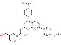 (1'-{3-[(4-acetyl-1-piperazinyl)carbonyl]-6-[4-(methylthio)phenyl]-2-pyridinyl}-1,4'-bipiperidin-3-yl)methanol