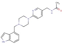 N-({6-[4-(1H-indol-4-ylmethyl)piperazin-1-yl]pyridin-3-yl}methyl)acetamide