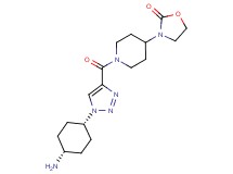 3-(1-{[1-(cis-4-aminocyclohexyl)-1H-1,2,3-triazol-4-yl]carbonyl}-4-piperidinyl)-1,3-oxazolidin-2-one trifluoroacetate