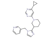 4-cyclopropyl-6-{3-[1-(3-pyridinylmethyl)-1H-imidazol-2-yl]-1-piperidinyl}pyrimidine