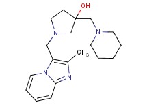 1-[(2-methylimidazo[1,2-a]pyridin-3-yl)methyl]-3-(piperidin-1-ylmethyl)pyrrolidin-3-ol