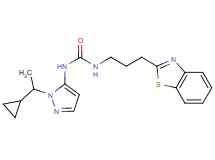 N-[3-(1,3-benzothiazol-2-yl)propyl]-N'-[1-(1-cyclopropylethyl)-1H-pyrazol-5-yl]urea