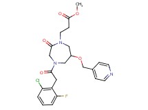 methyl 3-[4-[(2-chloro-6-fluorophenyl)acetyl]-2-oxo-6-(4-pyridinylmethoxy)-1,4-diazepan-1-yl]propanoate