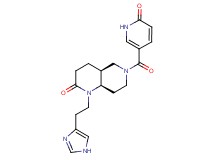 (4aS*,8aR*)-1-[2-(1H-imidazol-4-yl)ethyl]-6-[(6-oxo-1,6-dihydropyridin-3-yl)carbonyl]octahydro-1,6-naphthyridin-2(1H)-one
