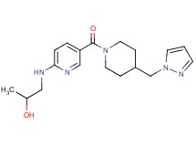 1-[(5-{[4-(1H-pyrazol-1-ylmethyl)-1-piperidinyl]carbonyl}-2-pyridinyl)amino]-2-propanol