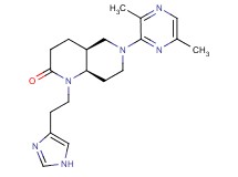 (4aS*,8aR*)-6-(3,6-dimethylpyrazin-2-yl)-1-[2-(1H-imidazol-4-yl)ethyl]octahydro-1,6-naphthyridin-2(1H)-one