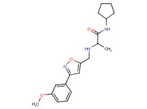 N-cyclopentyl-2-({[3-(3-methoxyphenyl)isoxazol-5-yl]methyl}amino)propanamide