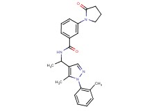 N-{1-[5-methyl-1-(2-methylphenyl)-1H-pyrazol-4-yl]ethyl}-3-(2-oxo-1-pyrrolidinyl)benzamide