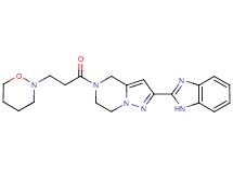 2-(1H-benzimidazol-2-yl)-5-[3-(1,2-oxazinan-2-yl)propanoyl]-4,5,6,7-tetrahydropyrazolo[1,5-a]pyrazine