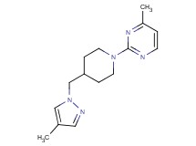 4-methyl-2-{4-[(4-methyl-1H-pyrazol-1-yl)methyl]piperidin-1-yl}pyrimidine