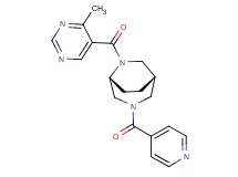 (1S*,5R*)-3-isonicotinoyl-6-[(4-methyl-5-pyrimidinyl)carbonyl]-3,6-diazabicyclo[3.2.2]nonane