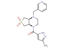(4aS*,7aR*)-1-[(3-methyl-1H-pyrazol-5-yl)carbonyl]-4-(3-pyridinylmethyl)octahydrothieno[3,4-b]pyrazine 6,6-dioxide