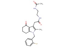 N-[2-(acetylamino)ethyl]-2-[1-(2-fluorobenzyl)-2-methyl-4-oxo-4,5,6,7-tetrahydro-1H-indol-3-yl]acetamide