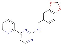 N-(1,3-benzodioxol-5-ylmethyl)-4-(2-pyridinyl)-2-pyrimidinamine
