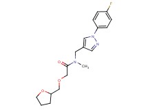 N-{[1-(4-fluorophenyl)-1H-pyrazol-4-yl]methyl}-N-methyl-2-(tetrahydro-2-furanylmethoxy)acetamide