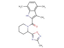 3,4,7-trimethyl-2-{[2-(3-methyl-1,2,4-oxadiazol-5-yl)-1-piperidinyl]carbonyl}-1H-indole