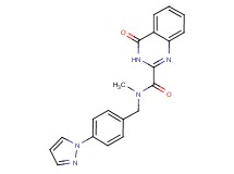 N-methyl-4-oxo-N-[4-(1H-pyrazol-1-yl)benzyl]-3,4-dihydro-2-quinazolinecarboxamide