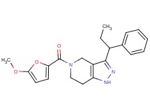 5-(5-methoxy-2-furoyl)-3-(1-phenylpropyl)-4,5,6,7-tetrahydro-1H-pyrazolo[4,3-c]pyridine