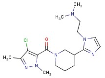 2-(2-{1-[(4-chloro-1,3-dimethyl-1H-pyrazol-5-yl)carbonyl]-3-piperidinyl}-1H-imidazol-1-yl)-N,N-dimethylethanamine