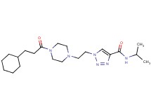 1-{2-[4-(3-cyclohexylpropanoyl)-1-piperazinyl]ethyl}-N-isopropyl-1H-1,2,3-triazole-4-carboxamide