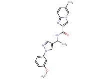 N-{1-[1-(3-methoxyphenyl)-1H-pyrazol-4-yl]ethyl}-6-methylimidazo[1,2-a]pyridine-2-carboxamide