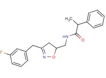 N-{[3-(3-fluorobenzyl)-4,5-dihydro-5-isoxazolyl]methyl}-2-phenylpropanamide