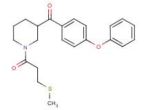 {1-[3-(methylthio)propanoyl]-3-piperidinyl}(4-phenoxyphenyl)methanone