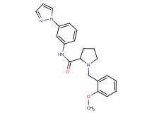 1-(2-methoxybenzyl)-N-[3-(1H-pyrazol-1-yl)phenyl]prolinamide