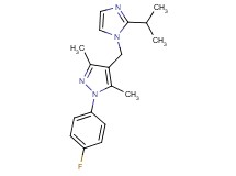1-(4-fluorophenyl)-4-[(2-isopropyl-1H-imidazol-1-yl)methyl]-3,5-dimethyl-1H-pyrazole