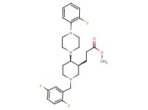 methyl 3-{(3S*,4R*)-1-(2,5-difluorobenzyl)-4-[4-(2-fluorophenyl)-1-piperazinyl]-3-piperidinyl}propanoate