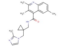 2,3,6-trimethyl-N-({1-[(2-methyl-1H-imidazol-1-yl)methyl]cyclopropyl}methyl)-4-quinolinecarboxamide