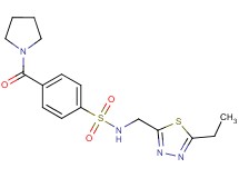 N-[(5-ethyl-1,3,4-thiadiazol-2-yl)methyl]-4-(1-pyrrolidinylcarbonyl)benzenesulfonamide