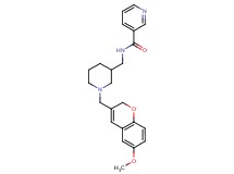 N-({1-[(6-methoxy-2H-chromen-3-yl)methyl]-3-piperidinyl}methyl)nicotinamide