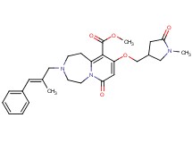 methyl 9-[(1-methyl-5-oxo-3-pyrrolidinyl)methoxy]-3-[(2E)-2-methyl-3-phenyl-2-propen-1-yl]-7-oxo-1,2,3,4,5,7-hexahydropyrido[1,2-d][1,4]diazepine-10-carboxylate